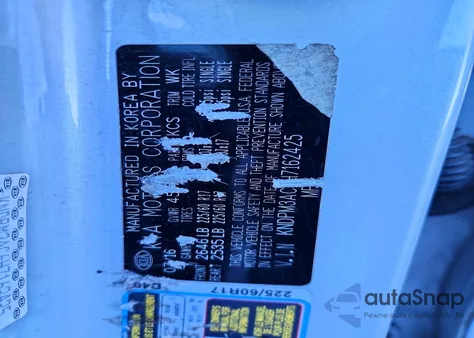 2017 Kia Sportage Lx z USA, uszkodzony, nr VIN KNDPM3AC6H7162425